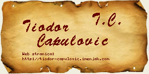 Tiodor Capulović vizit kartica